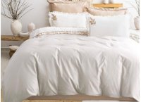 Постельное белье Washed Cotton Saheser - Nova Bej с вышивкой (Турция), евро